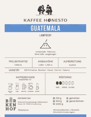 Guatemala – Cafecita (Filter) Etikett