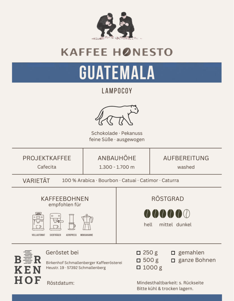 Guatemala – Cafecita (Espresso) Etikett