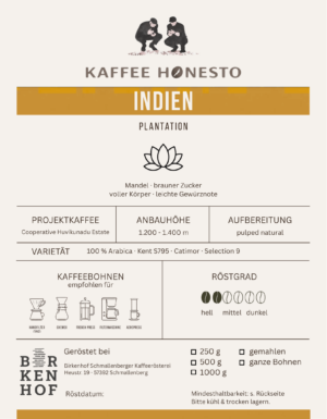 Indien – Plantation (Filter) Etikett