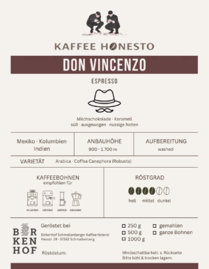 Espresso Don Vincenzo Etikett
