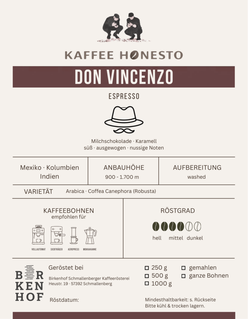 Espresso Don Vincenzo Etikett